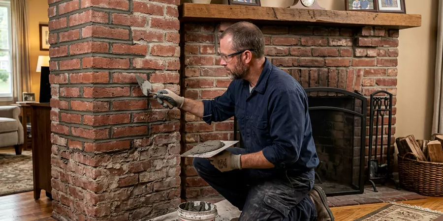 Repointing Brick Fireplace Norwalk