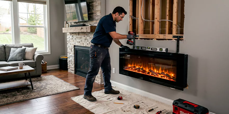 Fake Fireplace and Faux Insert Installation Norwalk