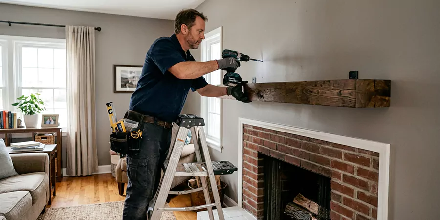Floating Shelf Mantel Installation Norwalk