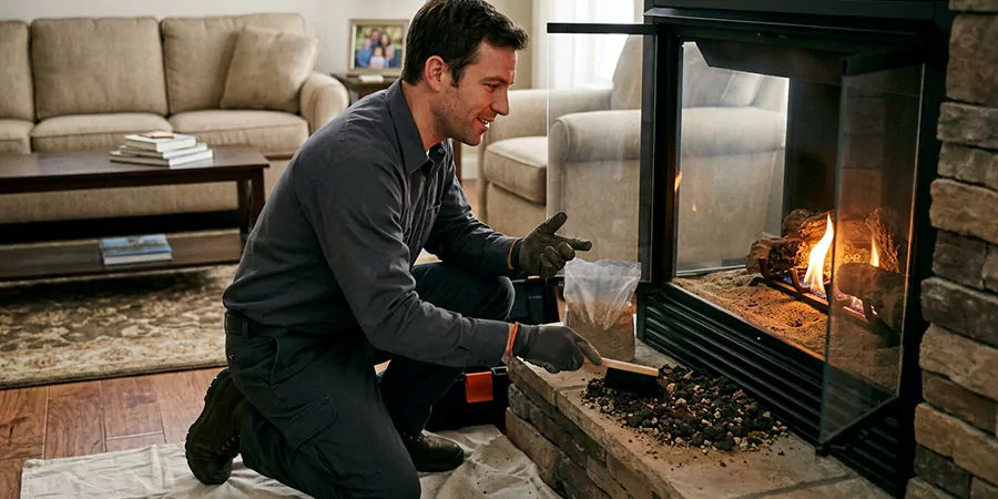 Sand and Embers for Gas Fireplace Norwalk