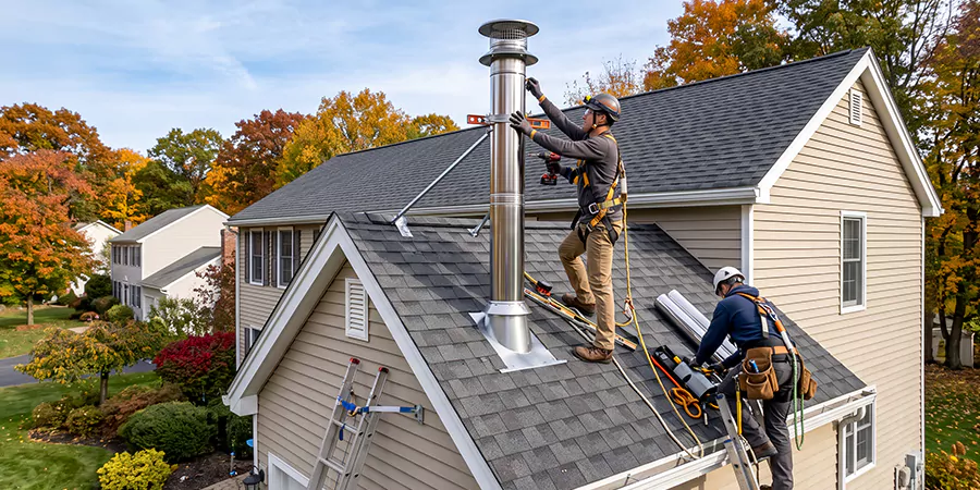 Freestanding and Corner Pellet Stove Installation Norwalk